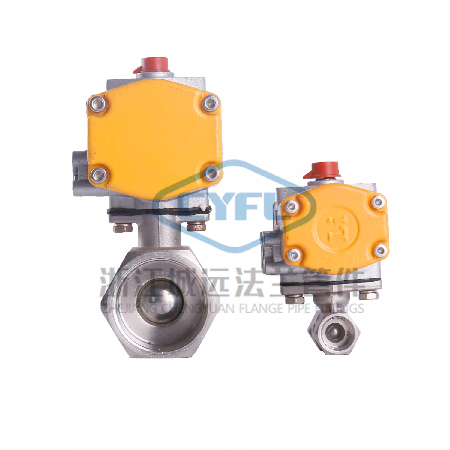 Tatlong piraso High Platform Pneumatic Ball Valve